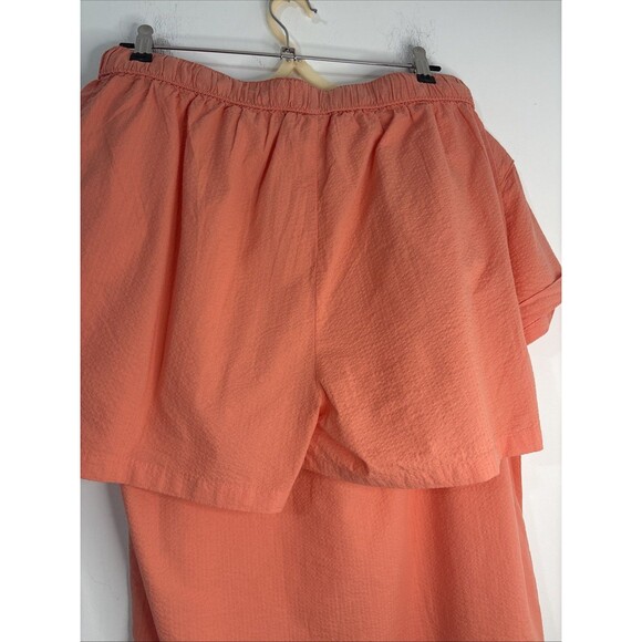 NEW Womens Seersucker Pajamas 2 Pc Short Sleeve Shorts 2 Pc Medium Pockets NWT - Picture 14 of 15